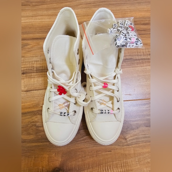 Chuck Taylor All Star Lift Platform DIY Beads, size US 7.5 - Picture 6 of 12